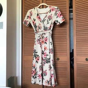 Jessakae Floral Faux Wrap Dress